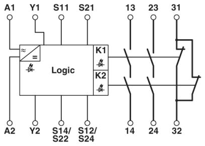 Реле безопасности-PSR-SPP-24UC/THC4/2X1/1X2