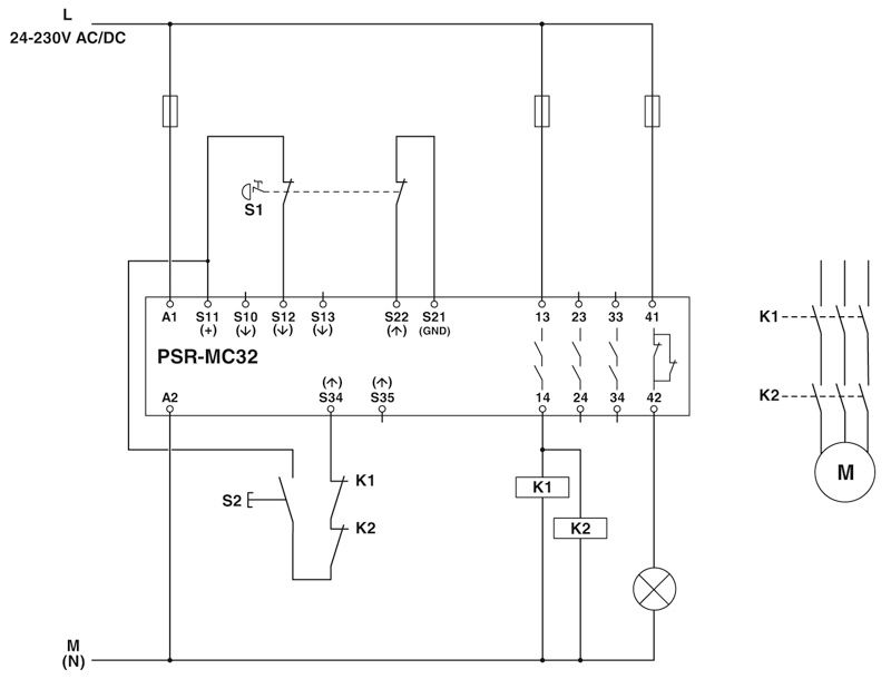 Реле безопасности-PSR-MC32-3NO-1NC-24-230UC-SP