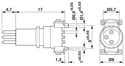 Встраиваемые разъемы-SACC-CI-M8MS-3P SMD R32