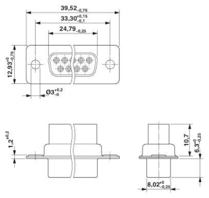 Держатель контактов D-SUB-VS-15-BU-DSUB-CD-OG