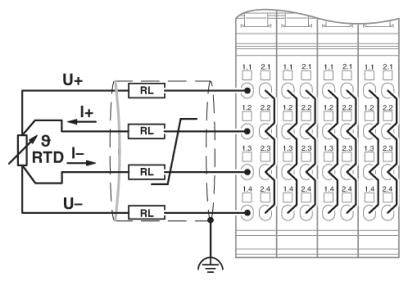 Клеммы Inline-IB IL TEMP 4/8 RTD/EF-2MBD-PAC