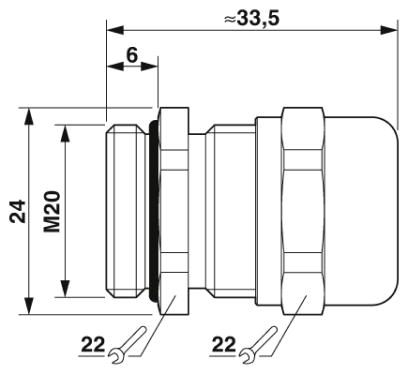Кабельный ввод-HC-M-KV-M20(1ASI)