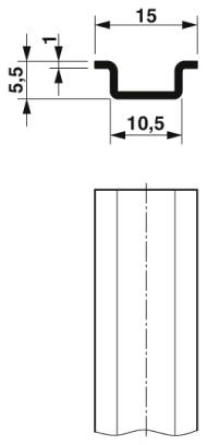 Несущая рейка без перфорации-NS 15 UNPERF 500MM