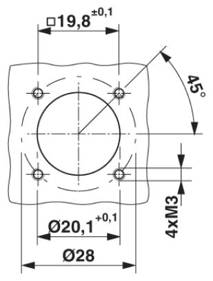 Аппаратн. соединитель, передняя стенка-RF-12P1N8AAD00