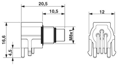 Модуль для контактов-SACC-CI-M 8FS-3CON-L90