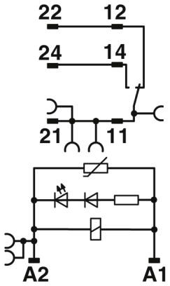 Релейный модуль-RIF-1-RPT-LV-230AC/1X21AU