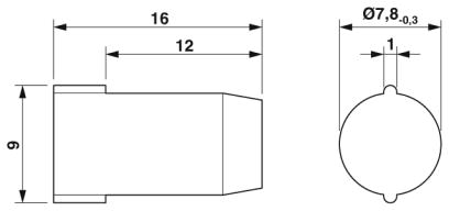 Заглушки-SEALING PLUG 8X16 RD