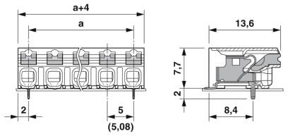 Клеммные блоки для печатного монтажа-SPT-SMD 1,5/ 4-H-5,0 R44