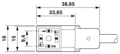 Кабель для датчика / исполнительного элемента-SAC-3P-5,0-PUR/CI-1L-R-ES