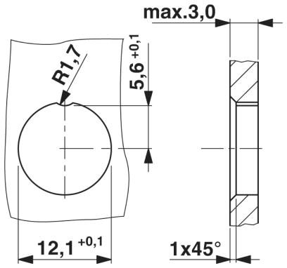 Встраиваемые разъемы-SACC-E-M12MS-5CON-M12 PSCUP
