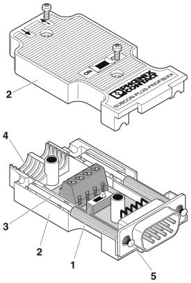 Шинный штекер D-SUB-SUBCON-PLUS-PROFIB/AX/SC