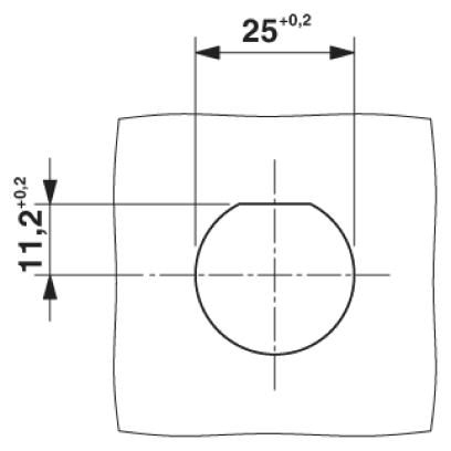 Проходная деталь-QPD W 4PE1,5 9-14 M25 FC BK