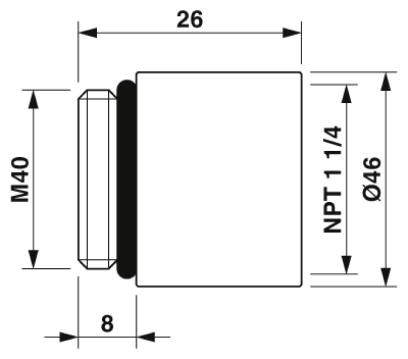 Адаптер-HC-NPT-1 1/4-M40