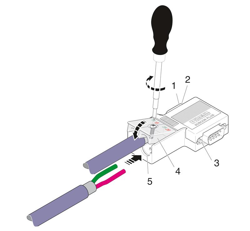 Шинный штекер D-SUB-SUBCON-PLUS-PROFIB/90/PG/IDC