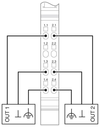 Клеммы Inline-IB IL AO 2/U/BP-PAC