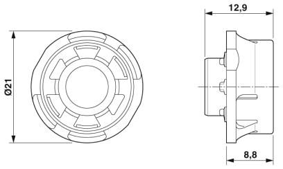 Крепежный резьбовой элемент корпуса-SACC-BP-F-FIX/NUT-BK-SMD