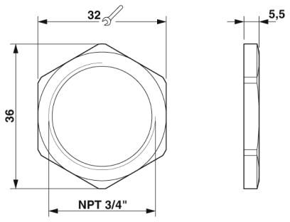 Контргайка-A-INL-NPT3/4-N-S