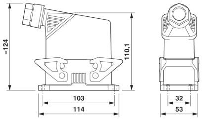 Комплект вставных соединителей-HC-EVO-B16PT-BWD-HH-M25-PLRBK