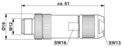 Шинный системный соединитель-SACC-M12MSB-3SC SH PB