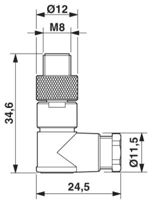 Разъем-SACC-M 8MR-4CON-M