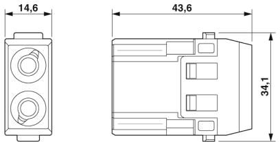 Модуль для установки контактов-HC-M-02-AT-M-10