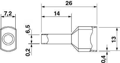 Кабельный наконечник-AI-TWIN 2X10-14 BN