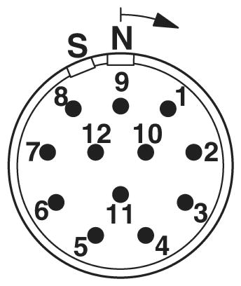 Аппаратн. соединитель, передняя стенка-RF-12P1N8AAC00