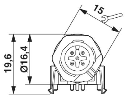 Встраиваемые разъемы-SACC-DSIV-MS-5CON-L90 SH SCO
