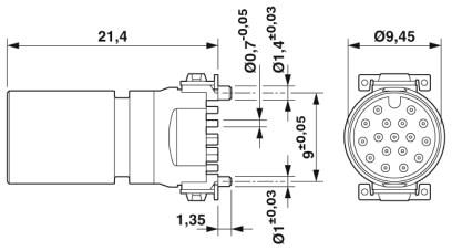 Встраиваемые разъемы-SACC-CI-M12MS-17P SMD R32