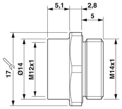 Крепежный резьбовой элемент корпуса-SACC-FP-F-M12/M14 SMD
