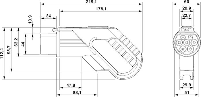 Зарядный кабель AC-EV-GBM3C-1AC16A-5,0M2,5ESOG00