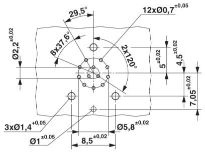 Встраиваемые разъемы-SACC-CI-M12MS-12CON-L180 THRSH