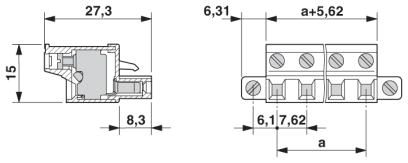 Разъем печатной платы-FRONT-GMSTB 2,5/ 2-STF-7,62