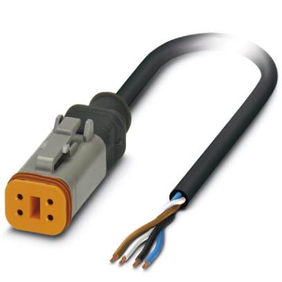 Кабель для датчика / исполнительного элемента-SAC-4P-3,0-PUR/DTFS