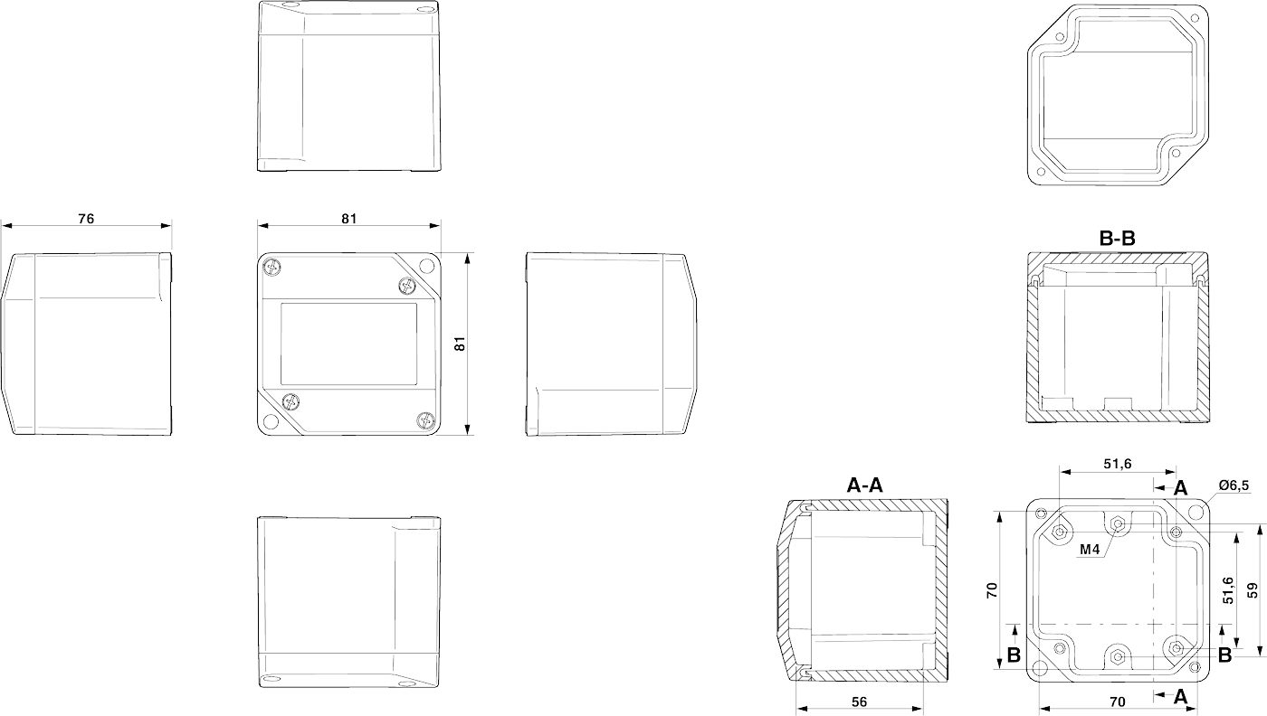 Клеммная коробка-O PX A 81X81X75