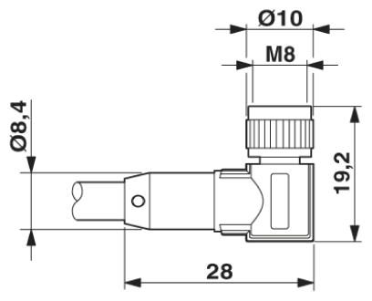 Кабель для датчика / исполнительного элемента-SAC-3P-M 8MR/0,3-PVC/M 8FR-2L