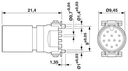 Встраиваемые разъемы-SACC-CI-M12MS-12P SMD T