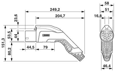 Зарядный кабель AC-EV-GBG3PC-1AC16A-5,0M2,5ESBK01