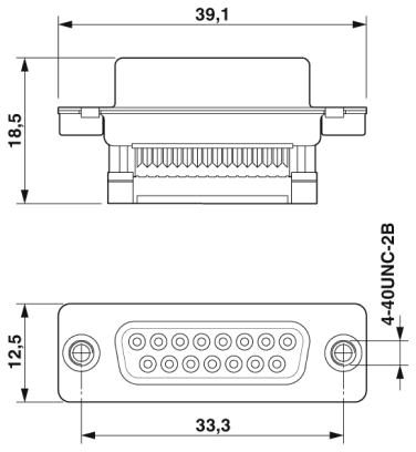 Контактная вставка D-SUB-CUC-DSI-J1STZ-S/DSRCB15