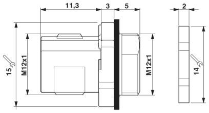 Крепежный резьбовой элемент корпуса-SACC-M12-SCO PLUG L90