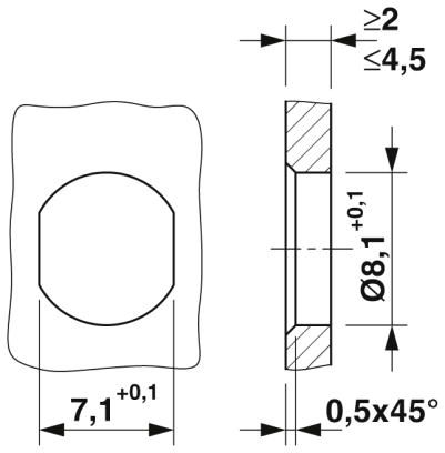 Встраиваемые разъемы-SACC-DSI-M8MS-4CON-L90 SH