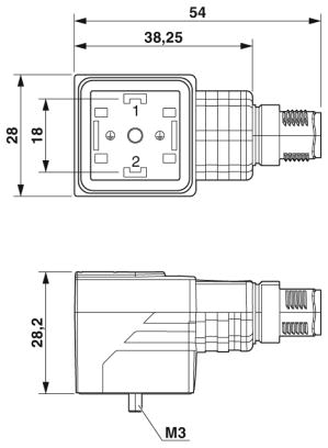 Штекерный модуль для электромагнитного клапана-SAC-5P-MR/AD-2L SCO
