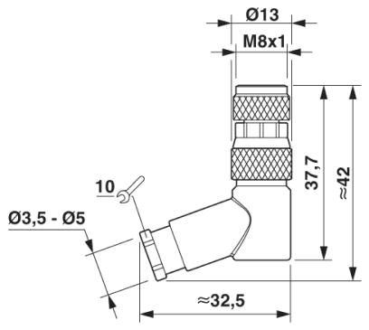 Разъем-SACC-M 8FR-3CON-M-SW