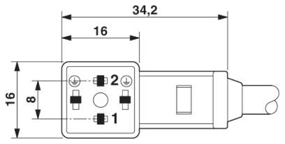 Кабель для датчика / исполнительного элемента-SAC-3P-1,5-PUR/C-1L-S F