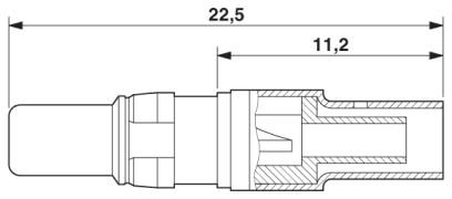 Коаксиальный контакт D-SUB-VS-BU-KX-50-RG174