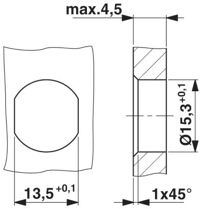 Встраиваемый соединитель для шинной системы-SACC-DSI-FSD-4P-L180/12 FD SH