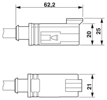Кабель для датчика / исполнительного элемента-SAC-3P-DTMS/ 0,6-PUR/DTFS