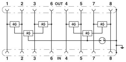 Устройство защиты от перенапряжений-D-LAN-CAT.5-FP