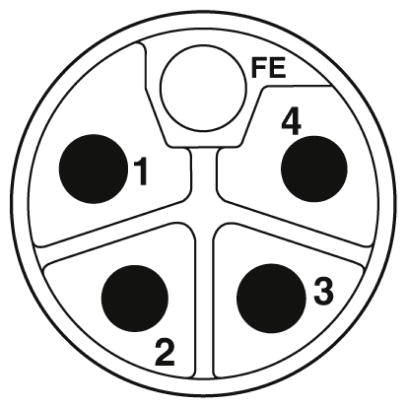 Силовой кабель-SAC-5P-M12MSL/0,3-510/FSL FE