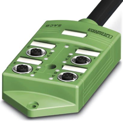 Коробка датчика и исполнительного элемента-SACB 4-4 L SCO NPN PUR/